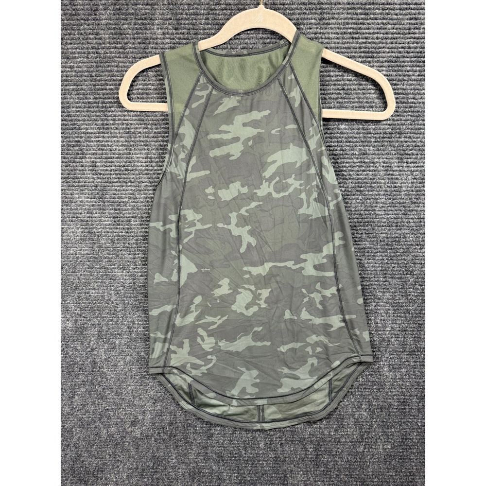 Lululemon Sculpt Tank Heritage 365 Camo Dark Olive Multi Mesh Back Activewear